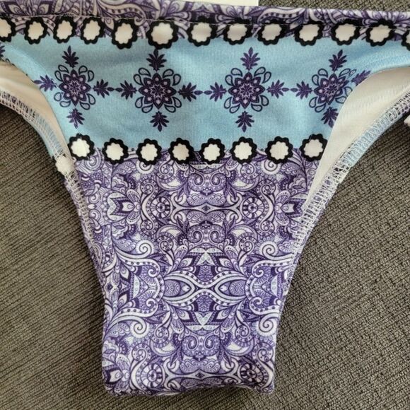 Rococo Sand x REVOLVE Tie Bottom Bikini in Ultra Marine (purple, blue) size smal - Picture 9 of 16